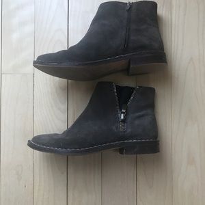 Clark gray booties